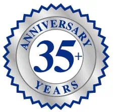 3DT's 35 years anniversary seal
