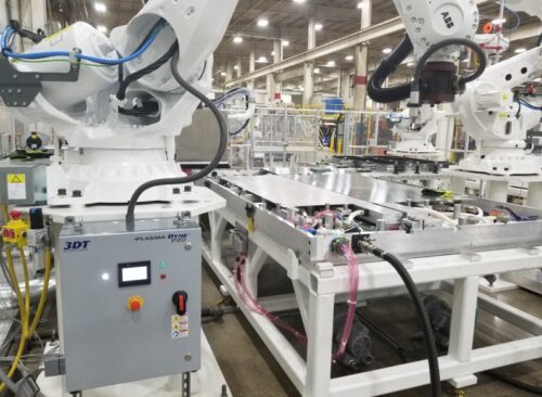 PlasmaDyne system on robot arm.