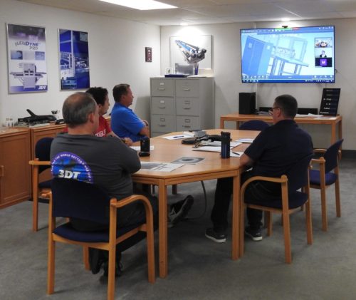 Meeting with our team and a customer